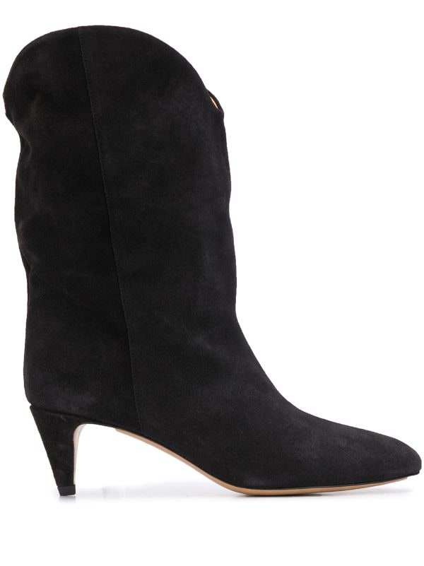 isabel marant black leather boots