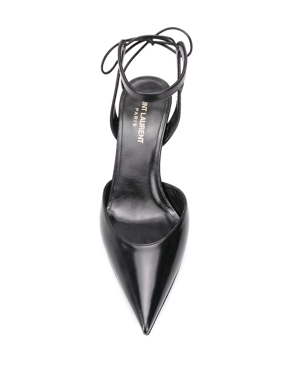 Shop Saint Laurent pointed toe ankle strap pumps with Express Delivery ...