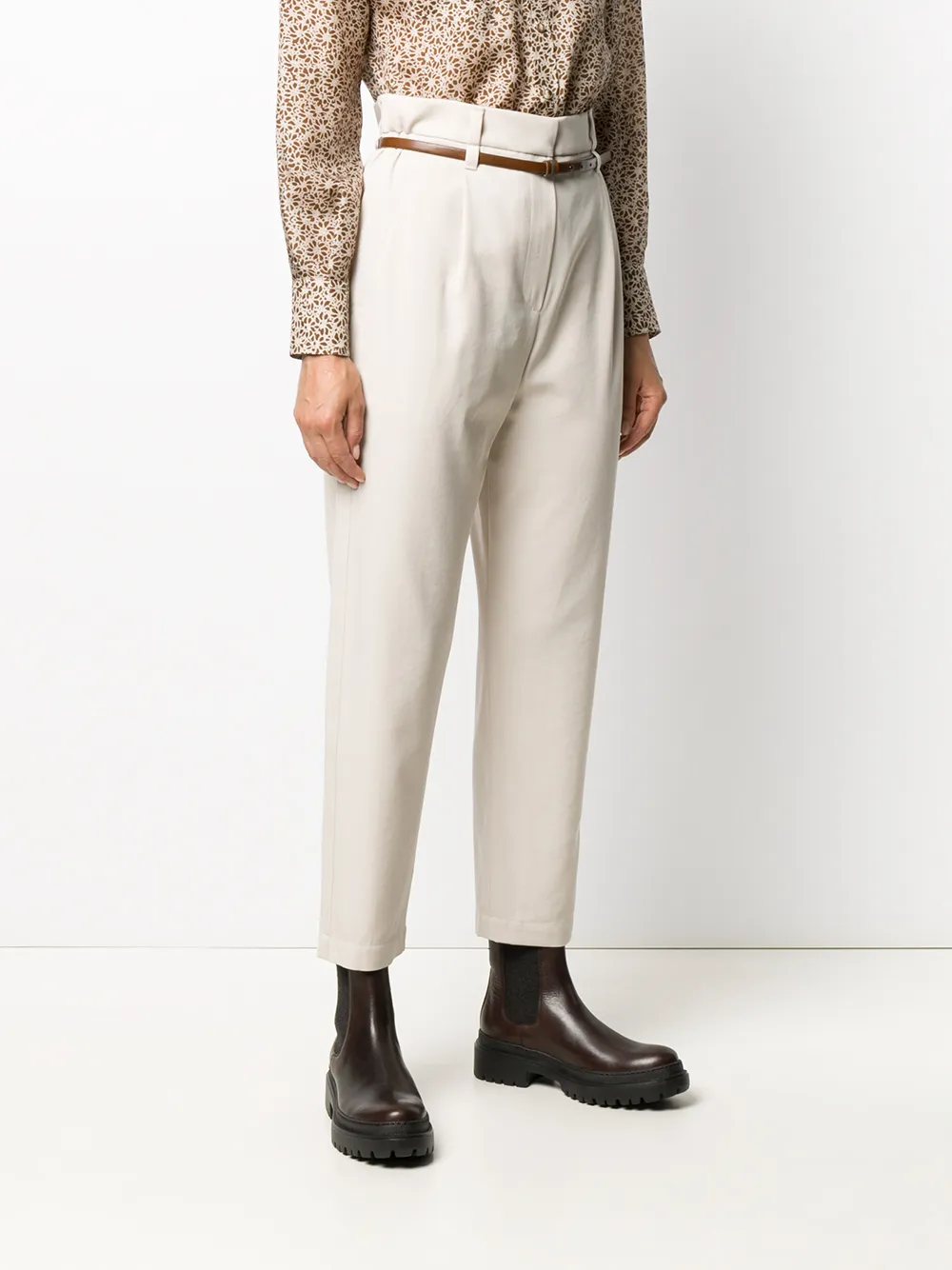 Brunello Cucinelli Broek met toelopende pijpen Beige