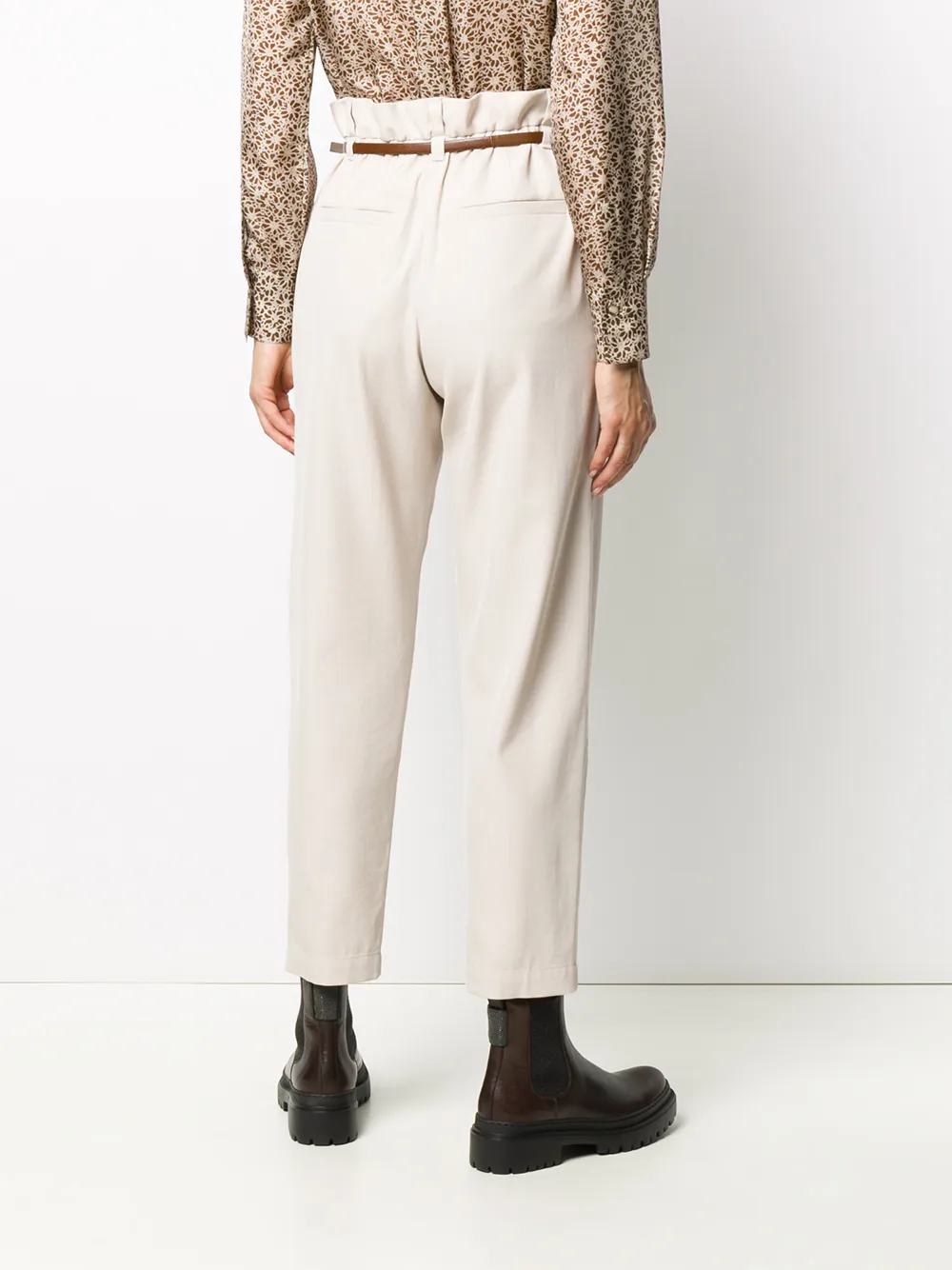 Brunello Cucinelli Broek met toelopende pijpen Beige