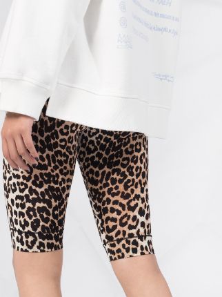 leopard-print cycling shorts展示图