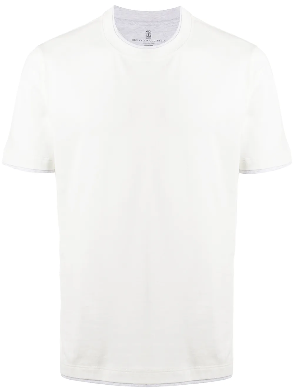 

Brunello Cucinelli short sleeve poplin T-shirt - White