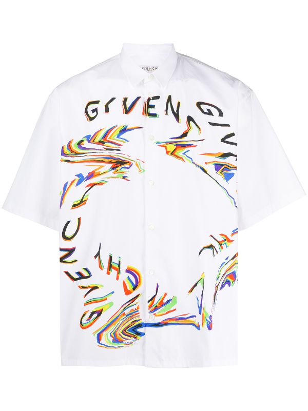 Shop white Givenchy distorted logo 