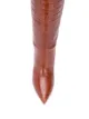 Paris Texas crocodile-effect leather boots