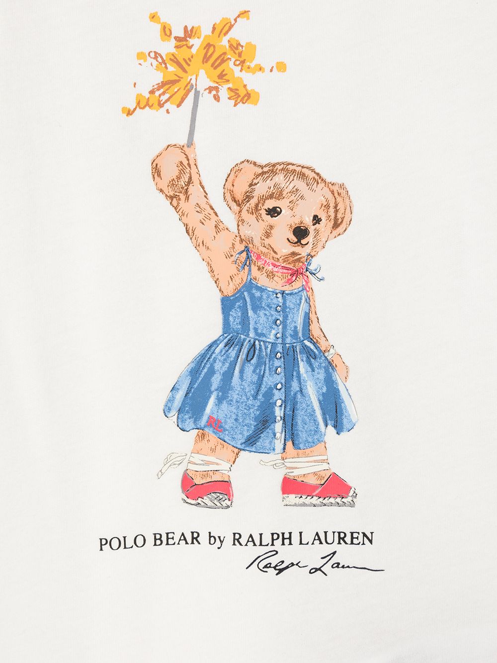 фото Ralph lauren kids футболка с принтом teddy bear