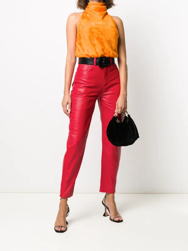 【関税込み】THE ATTICO BELT DETAIL TROUSERS The Attico Black Belt detail trousers for Women Online USA