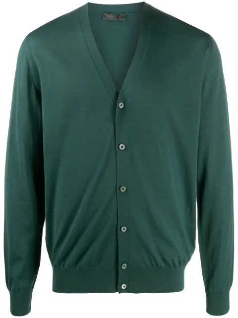 Prada V-neck long-sleeve cardigan