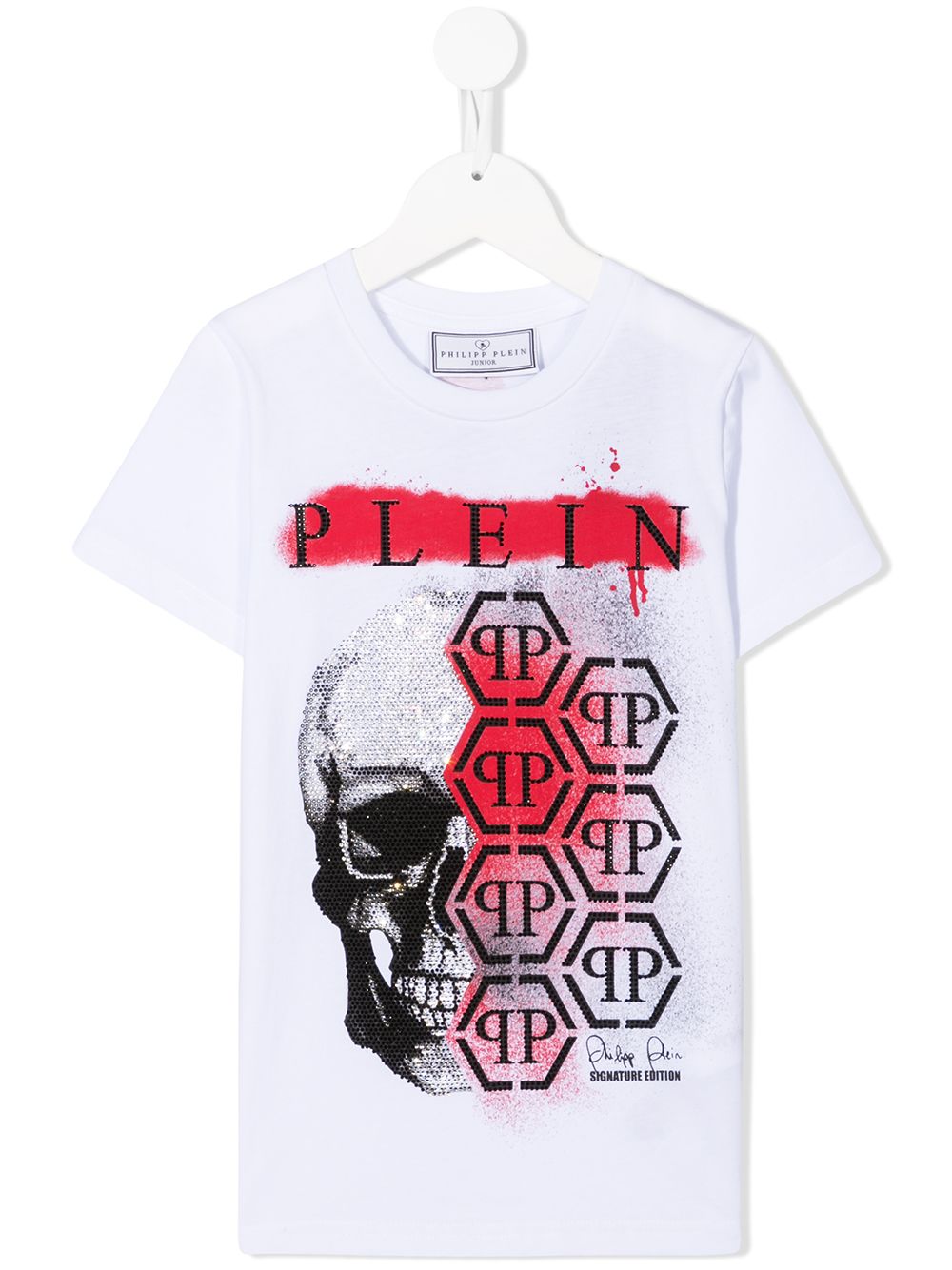 фото Philipp plein junior футболка с принтом skull