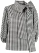Image 1 of RED Valentino gingham pussy-bow blouse