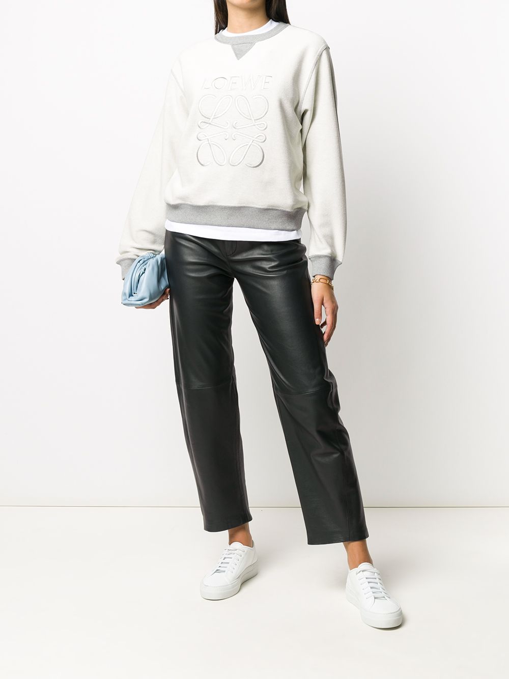 фото Loewe logo-embroidered inside-out sweatshirt