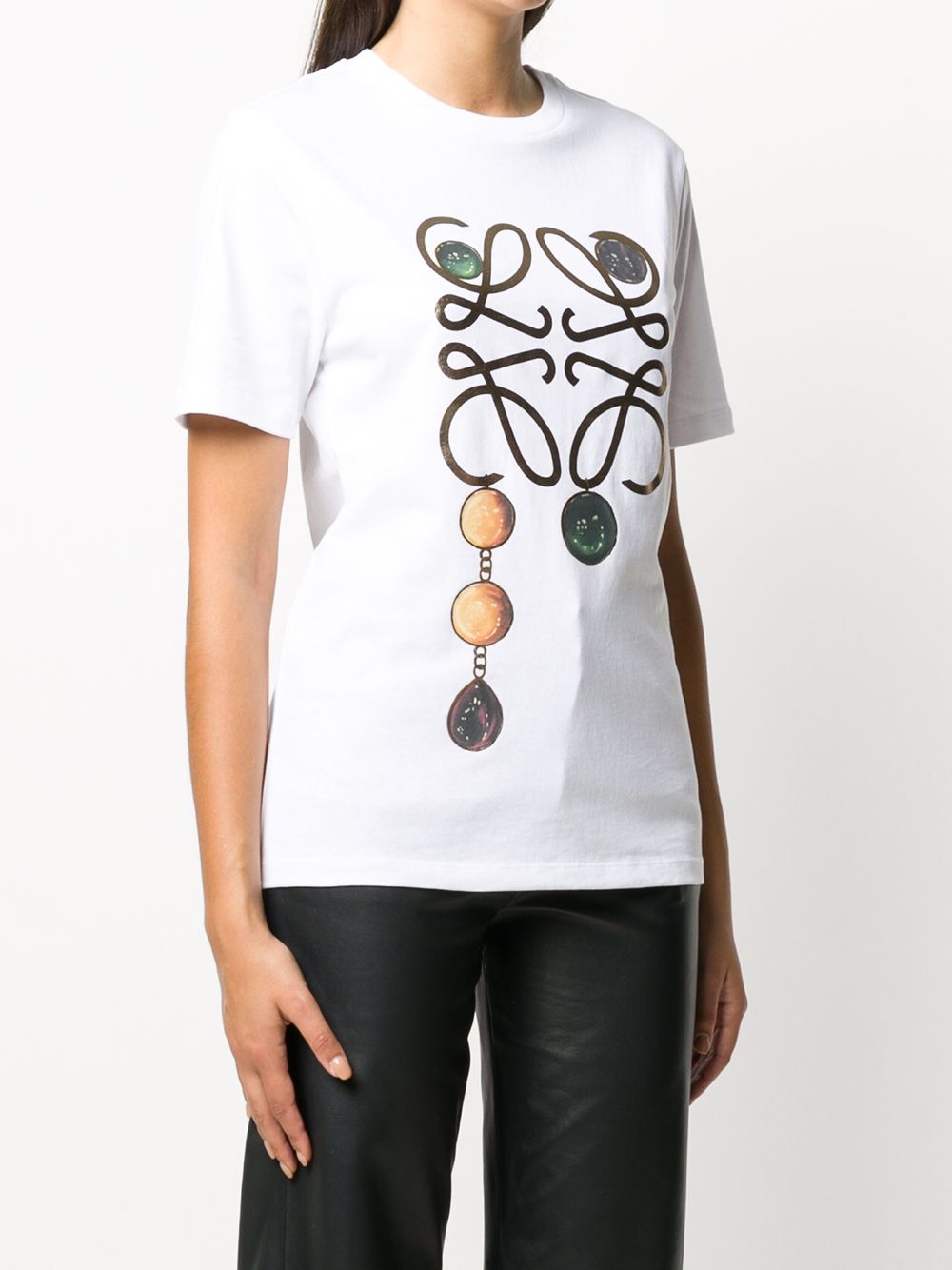 фото Loewe jewel logo-print t-shirt