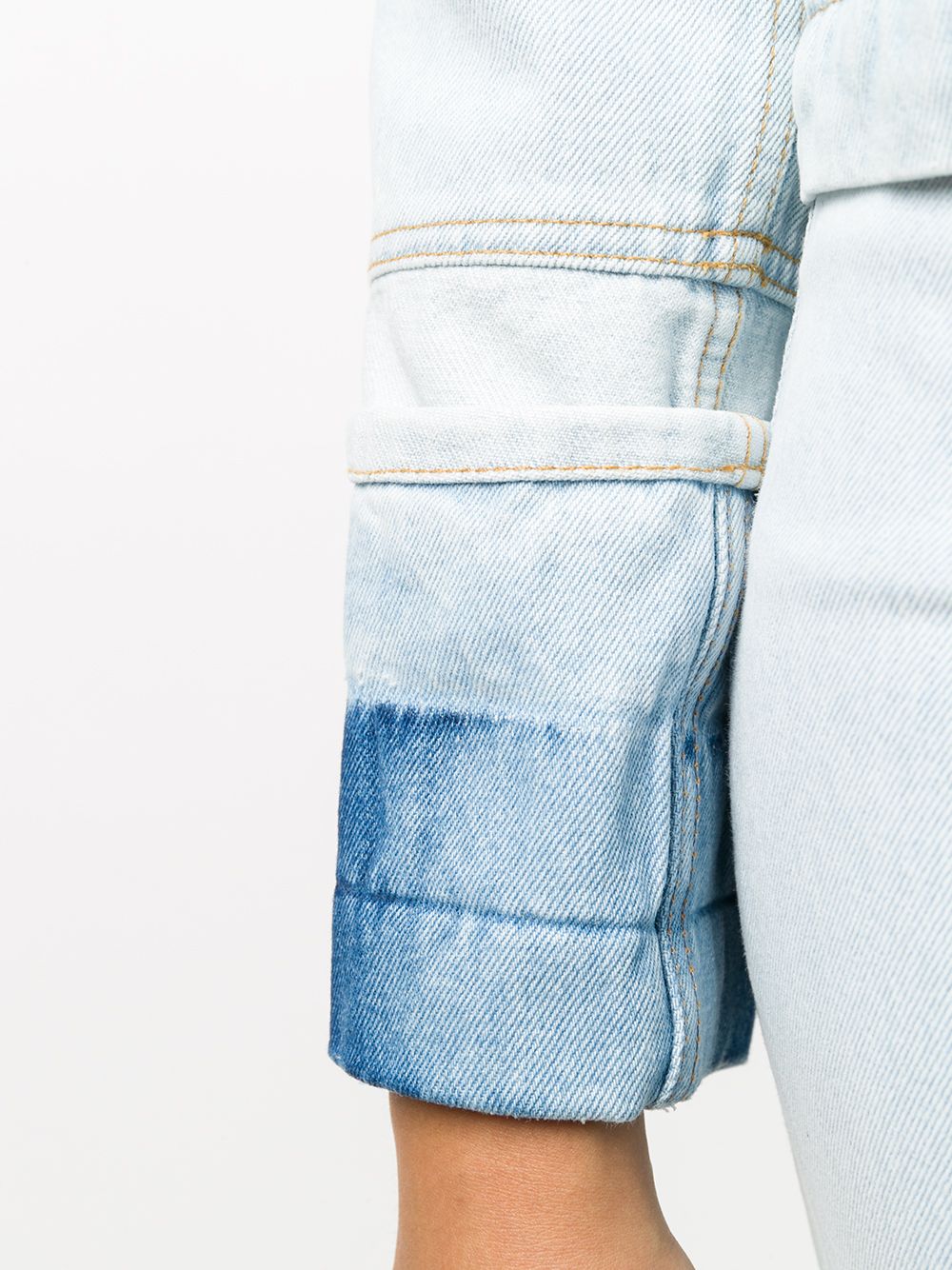 фото Loewe cropped contrasting cuffs denim jacket