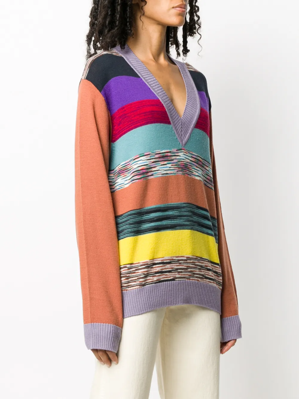  Missoni Pullover Mit V Ausschnitt   Violett 