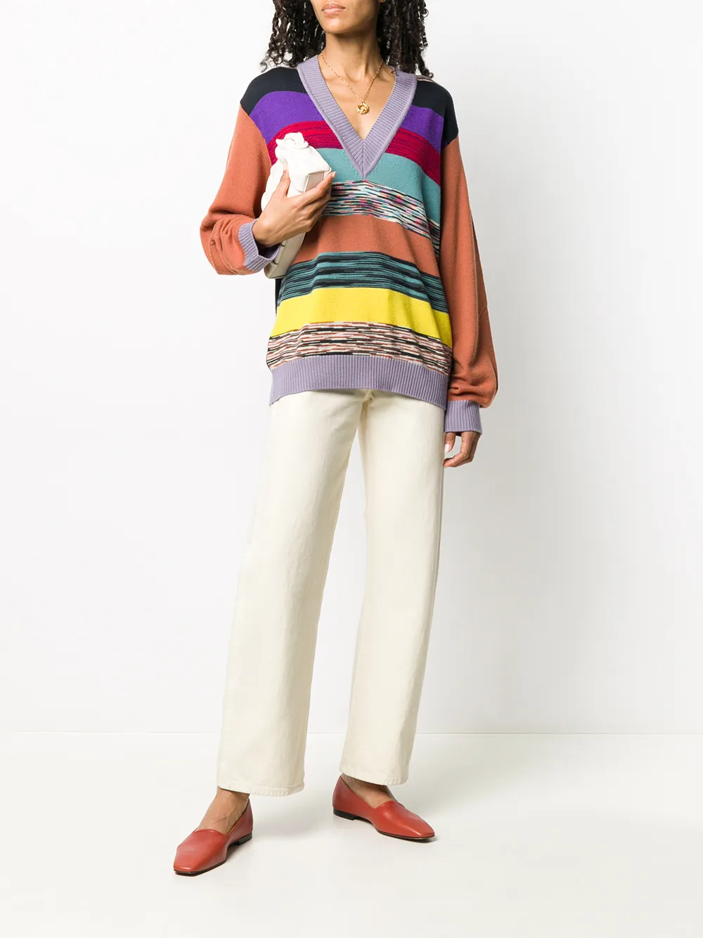  Missoni Pullover Mit V Ausschnitt   Violett 