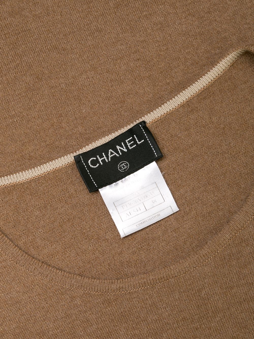 фото Chanel pre-owned трикотажный топ 1999-го года с круглым вырезом