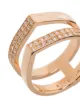 Repossi 18kt rose gold Antifer double diamond ring