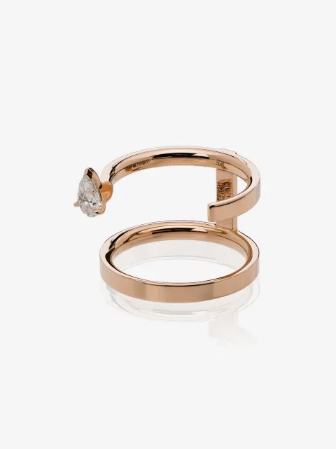 Repossi Serti Sur Vide 18kt rose gold diamond ring