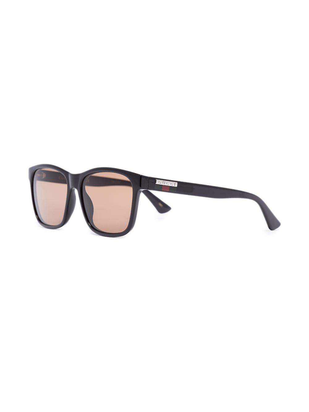 Gucci Eyewear Zonnebril met vierkant montuur - Zwart