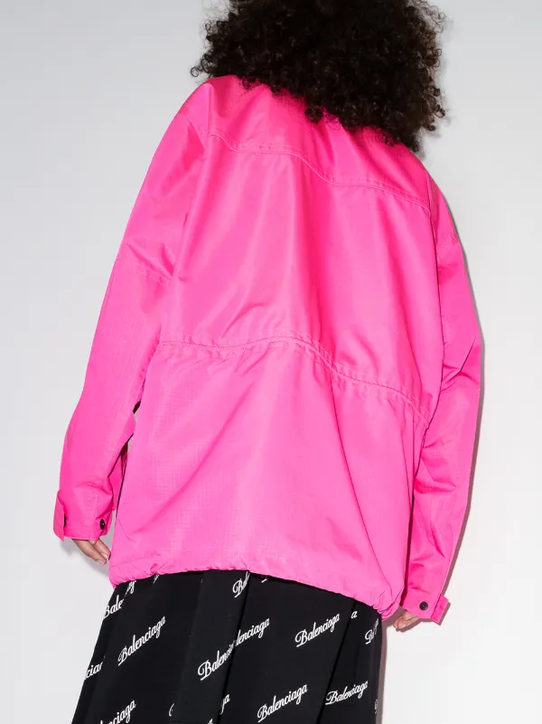 Balenciaga logo embroidered oversized jacket