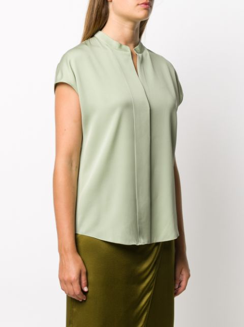 green silk blouse uk