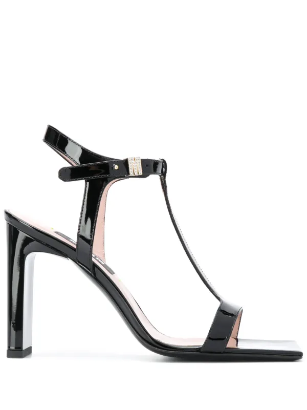 t bar strappy sandals