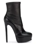 Casadei platform ankle boots - Black