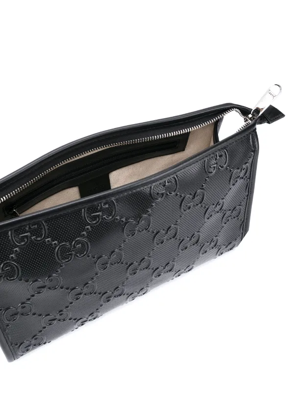 gucci embossed clutch