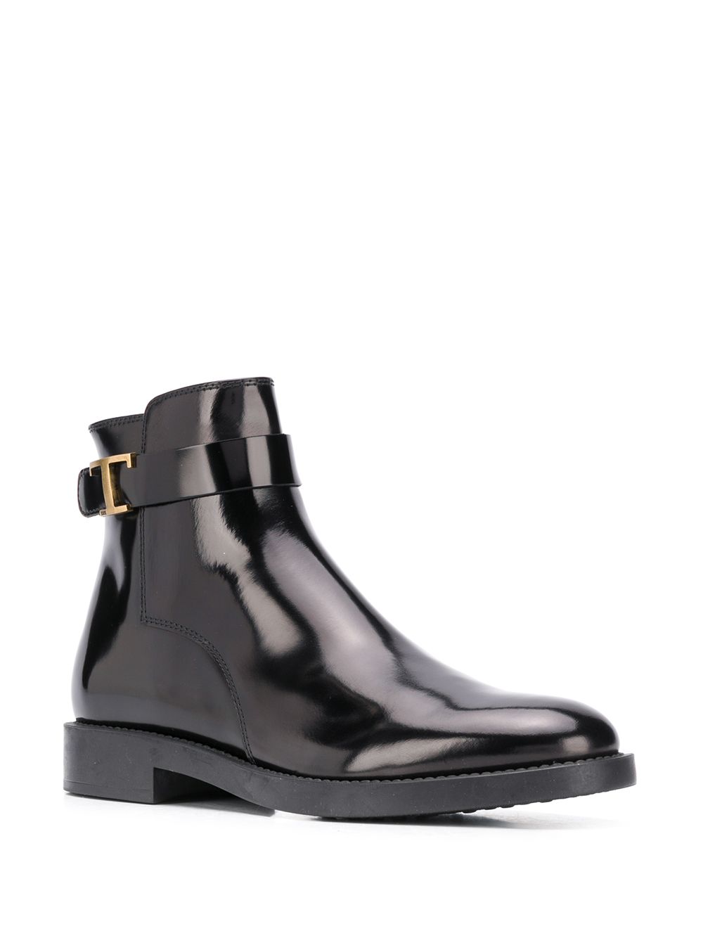 фото Tod's logo plaque side zip ankle boots