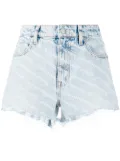 Alexander Wang Bite high-waisted denim shorts - Blue