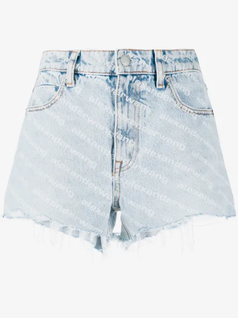 Alexander Wang logo-print denim shorts