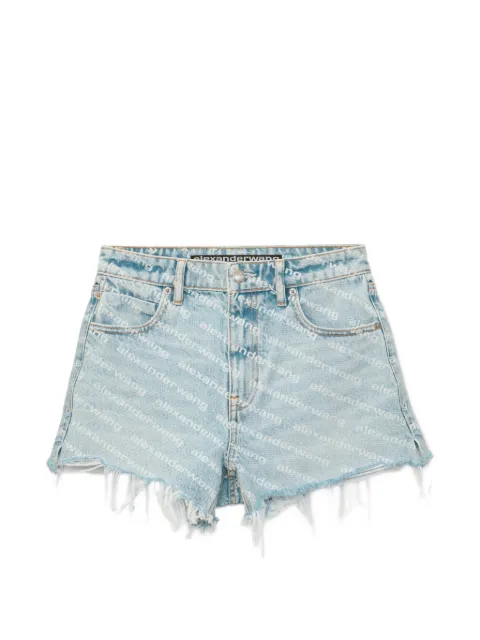 Alexander Wang Shorts denim con stampa