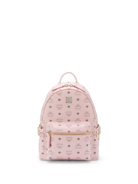 mcm pink studded backpack