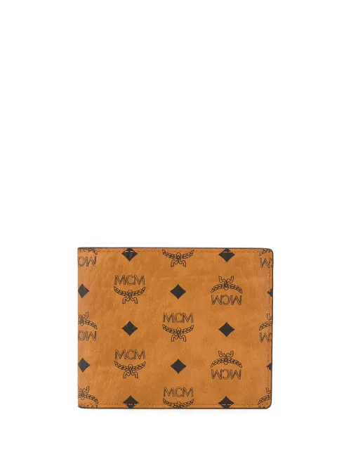 Petit portefeuille pliant à logo - MCM - Modalova