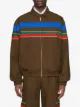 Gucci logo-stripe zip-up jacket