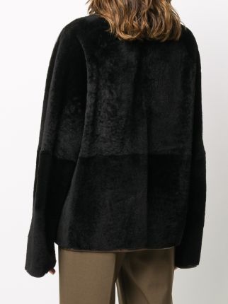 shearling wrap front jumper展示图