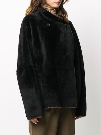 shearling wrap front jumper展示图