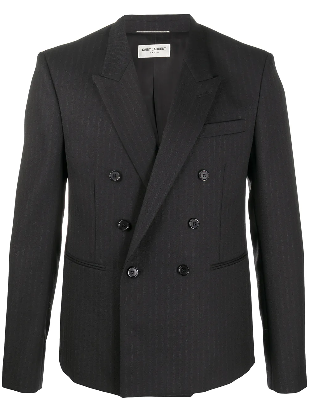 blazer rayé à boutonnière croisée