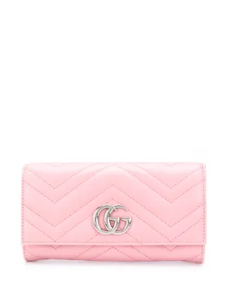 gucci continental wallet pink
