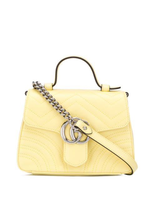 Shop yellow Gucci mini GG Marmont tote bag with Afterpay - Farfetch Australia