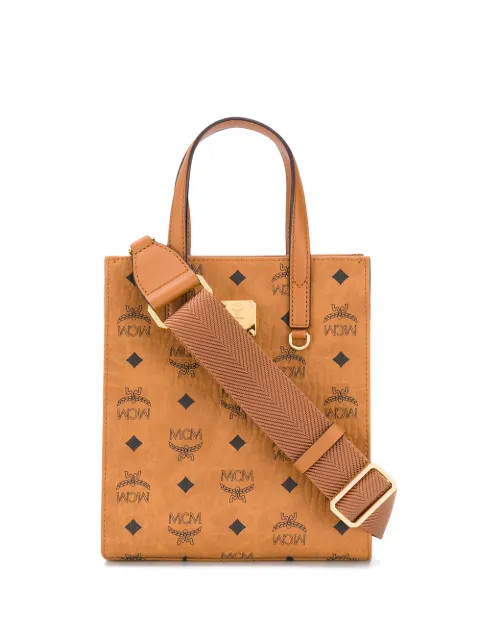 MCM monogram print tote bag