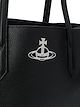 Vivienne Westwood Anglomania  logo plaque zipped tote bag
