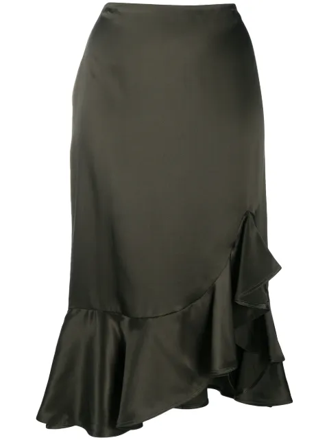 TOM FORD falda midi con volantes