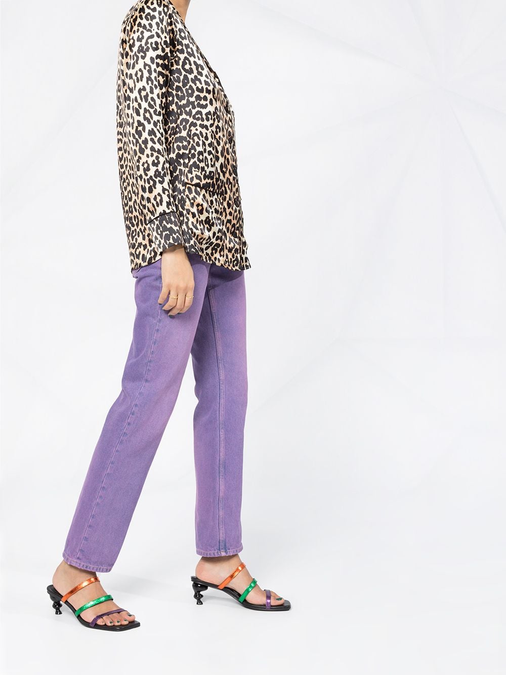 GANNI Leopard Print Buttoned Shirt - Farfetch
