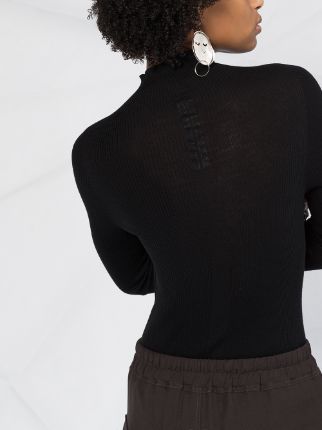 ribbed knit longline jumper展示图