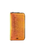 Giuseppe Zanotti iridescent effect continental wallet - Orange