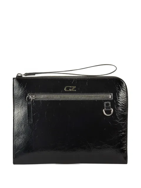 Giuseppe Zanotti logo zipped clutch bag 