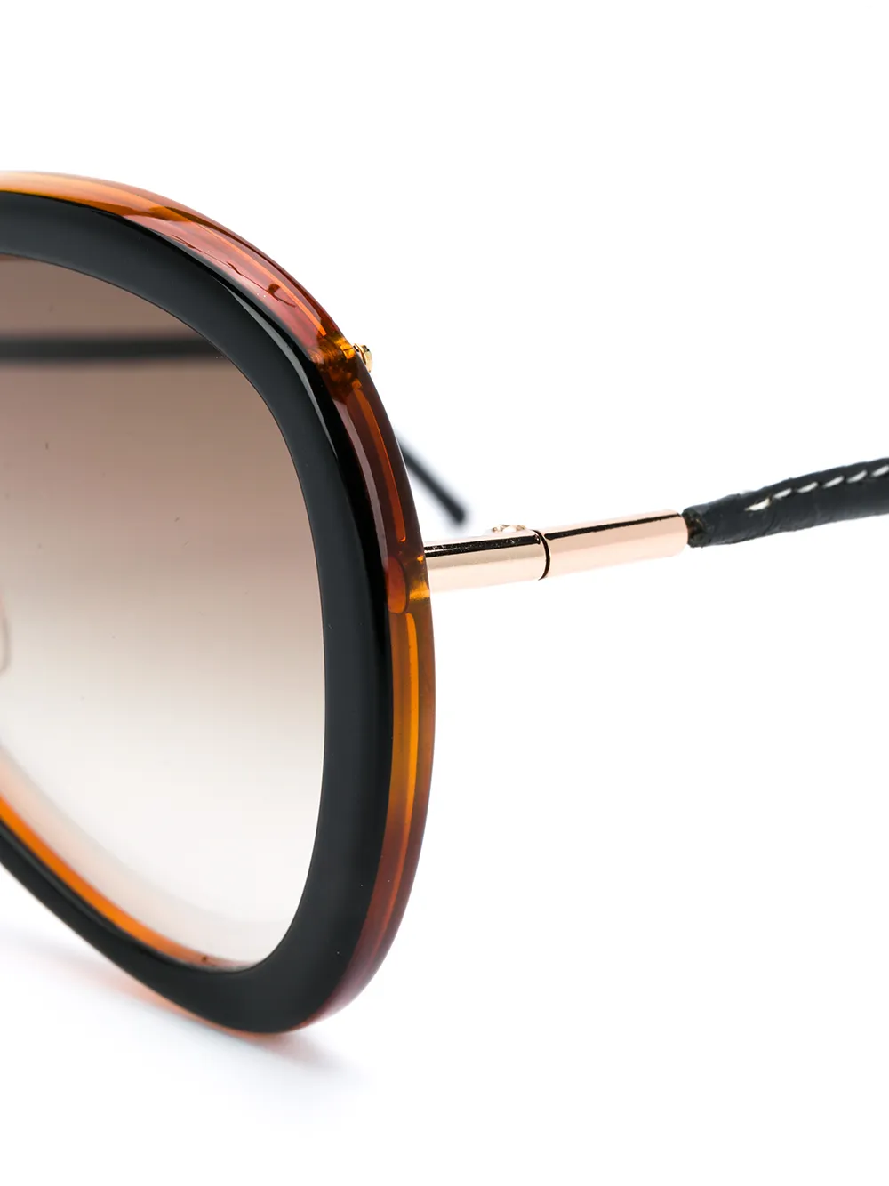 Cutler & Gross M1078 zonnebril met rond montuur Zwart