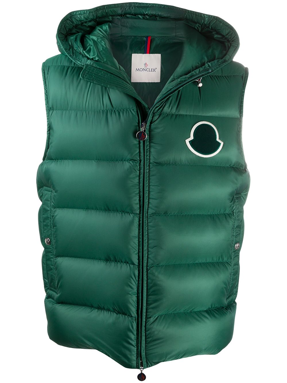 фото Moncler стеганый жилет с нашивкой-логотипом