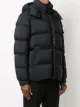 Moncler logo print quilted jacket