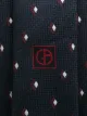 Giorgio Armani geometric pattern silk tie